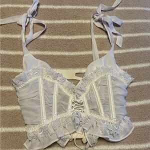 For Love And Lemons White Lace Tank Top